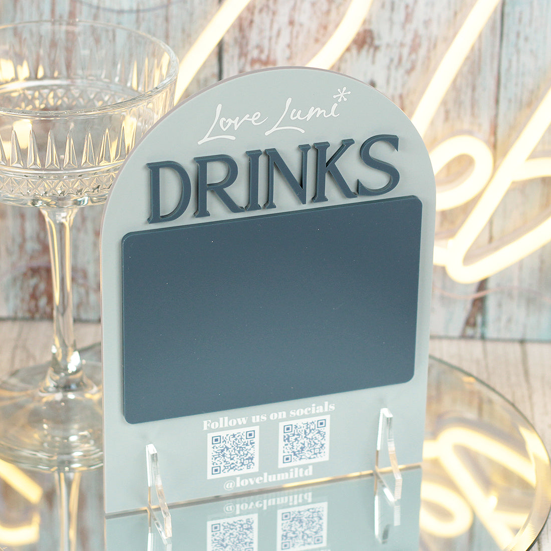 Custom 3D Acrylic Branded Business Chalkboard style sign