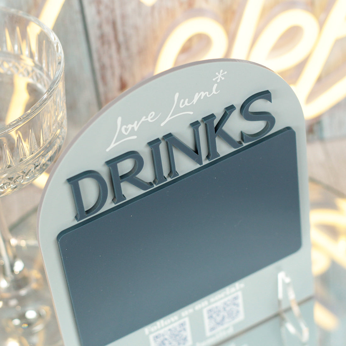 Custom 3D Acrylic Branded Business Chalkboard style sign