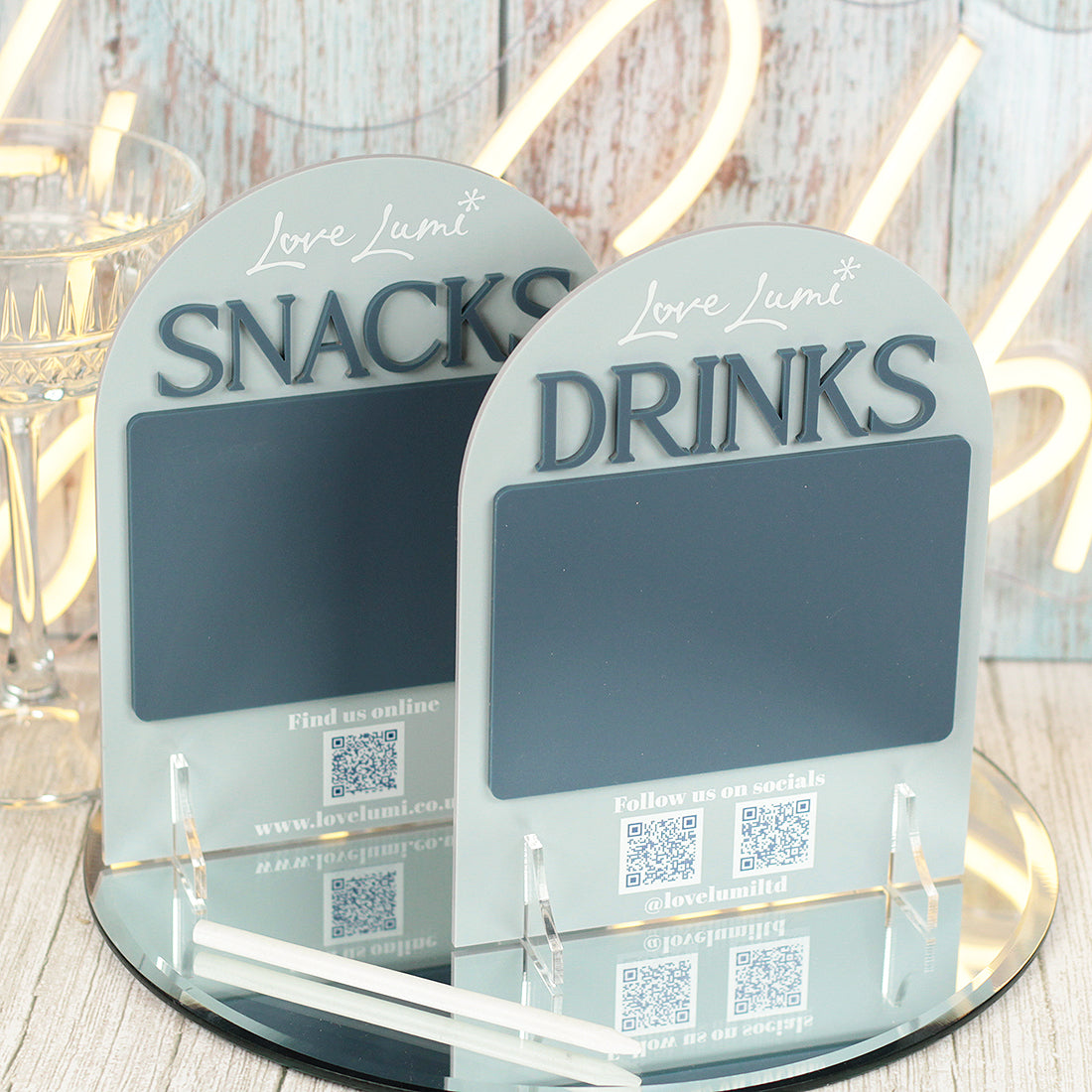 Custom 3D Acrylic Branded Business Chalkboard style sign