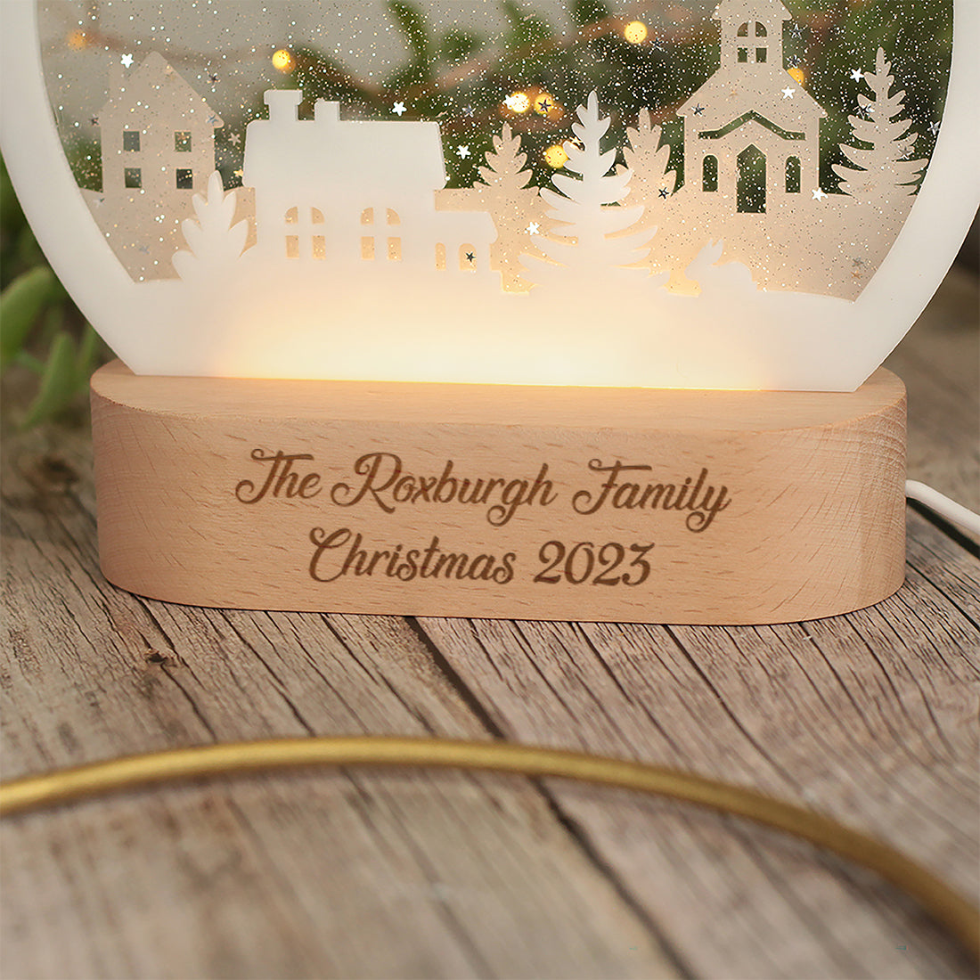 Christmas Winter Village Sparkling Night Sky Snow Christmas Light Decoration-Love Lumi Ltd