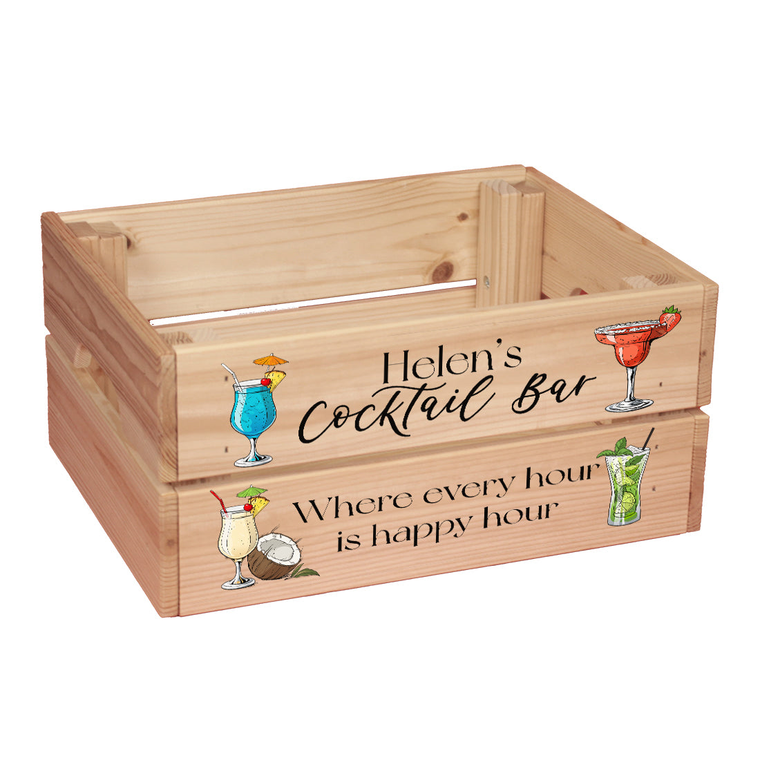 Cocktail Bar Treat Hamper Gift Crate-Love Lumi Ltd