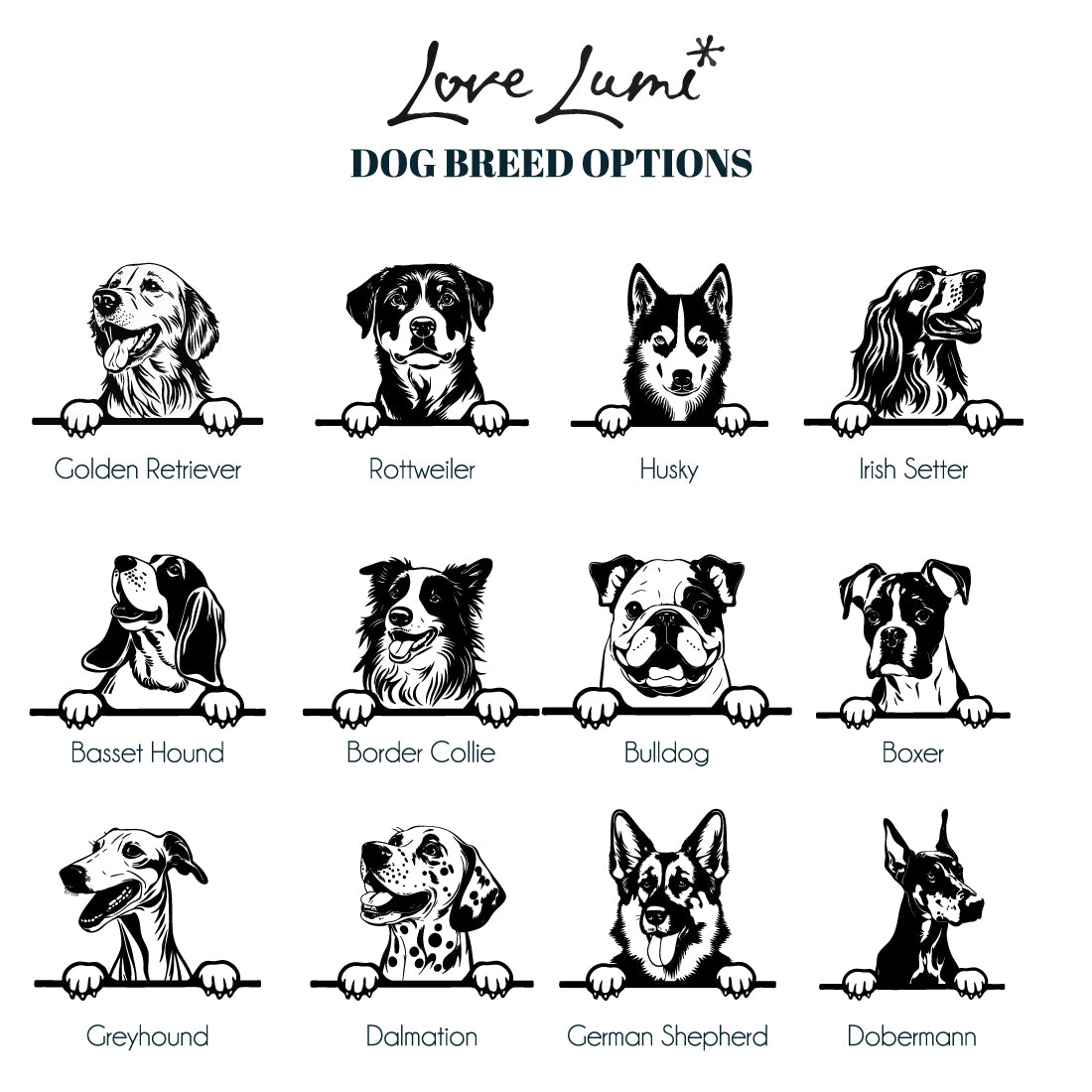 Custom Breed 'A Dog and their humans live here' Door Mat