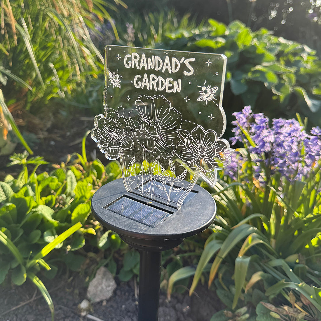 Flowers and Bees Colour Changing Garden Solar Light