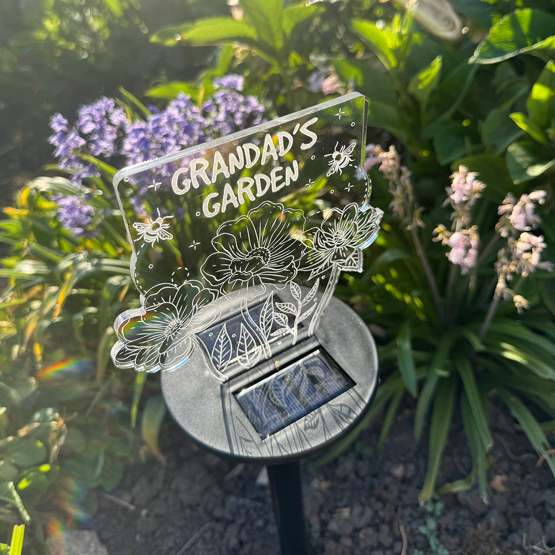 Flowers and Bees Colour Changing Garden Solar Light