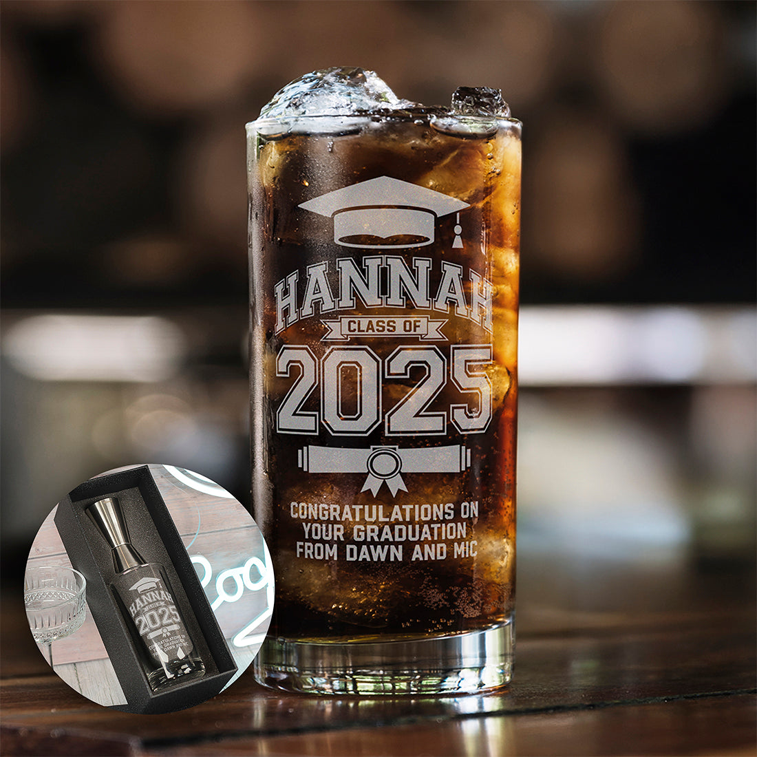 Graduation Highball Glass and Gift Boxed Set