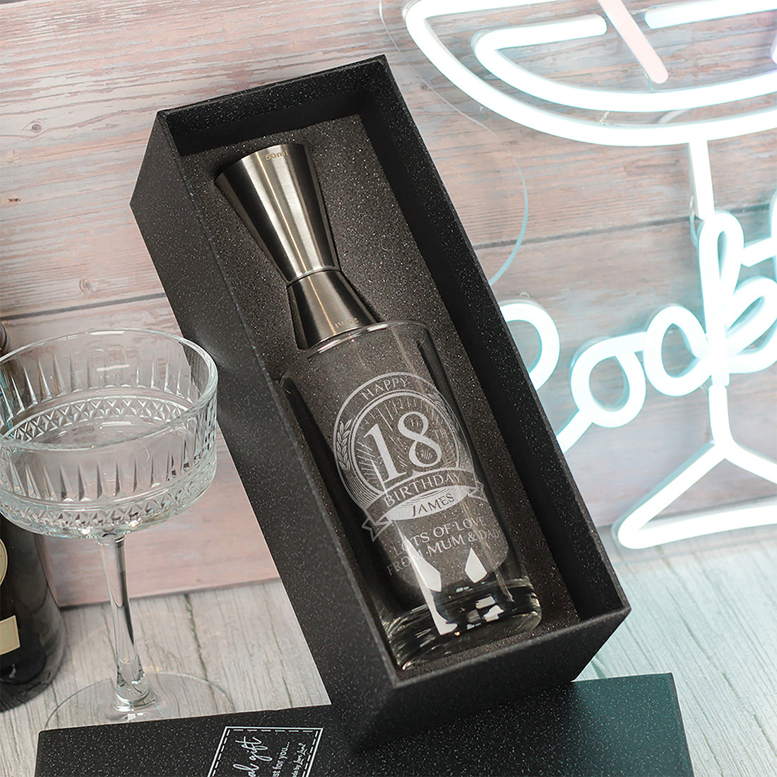 18th Birthday Highball Glass and Gift Boxed Set