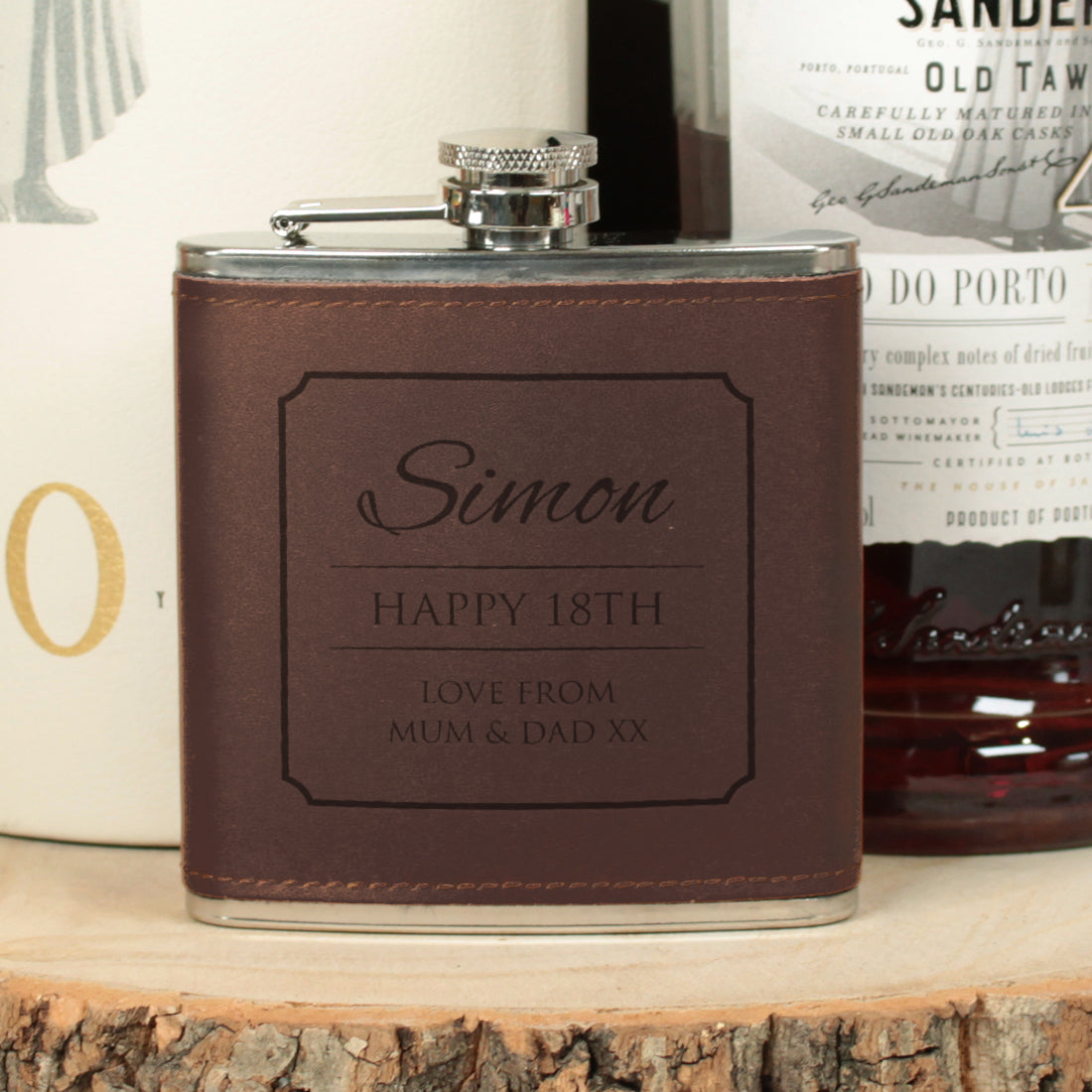 ANY TEXT Hip Flask-Love Lumi Ltd