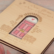 New Home Front Door Engraved Wooden Keepsake Greetings Card