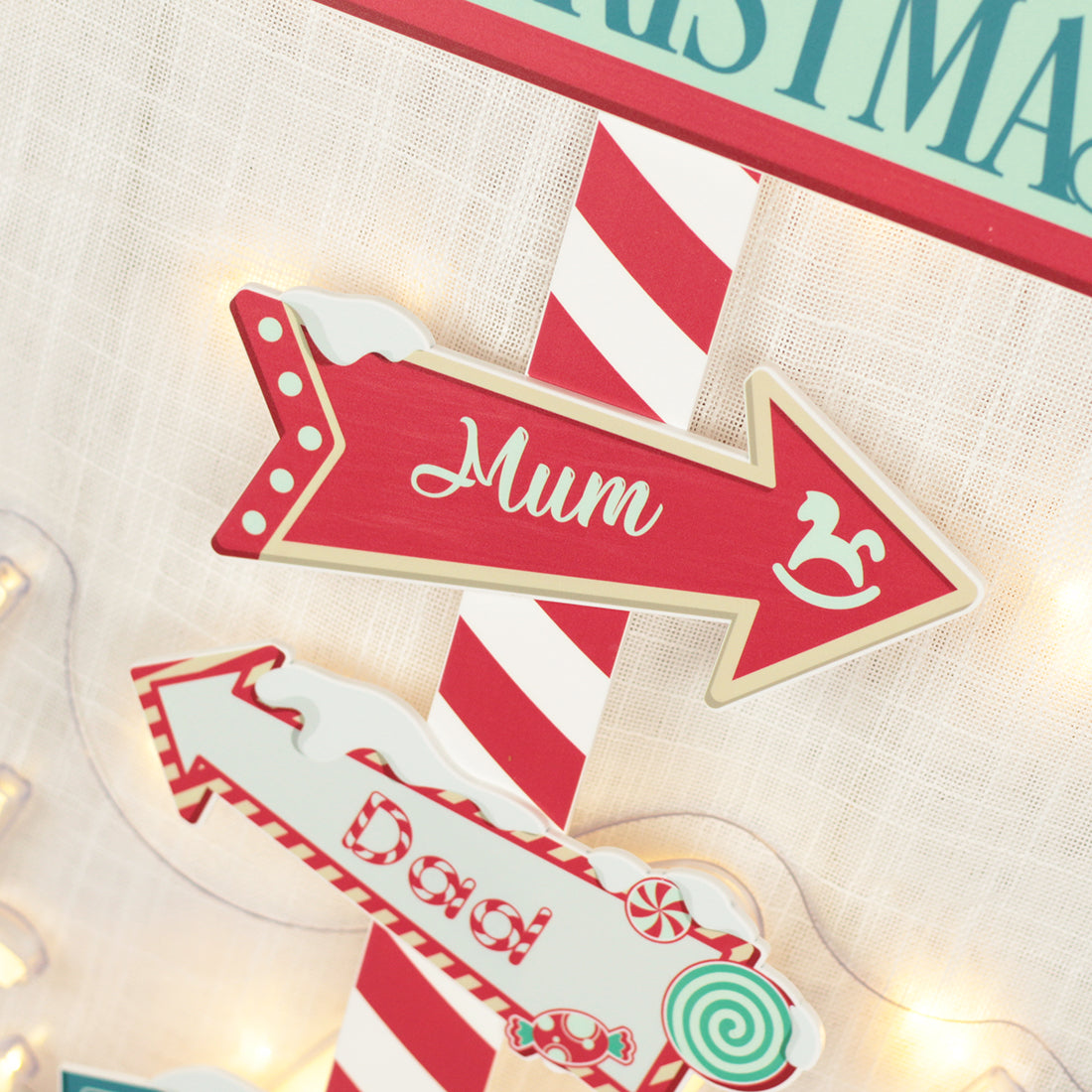 North Pole Family Christmas Wall Hanging Sign