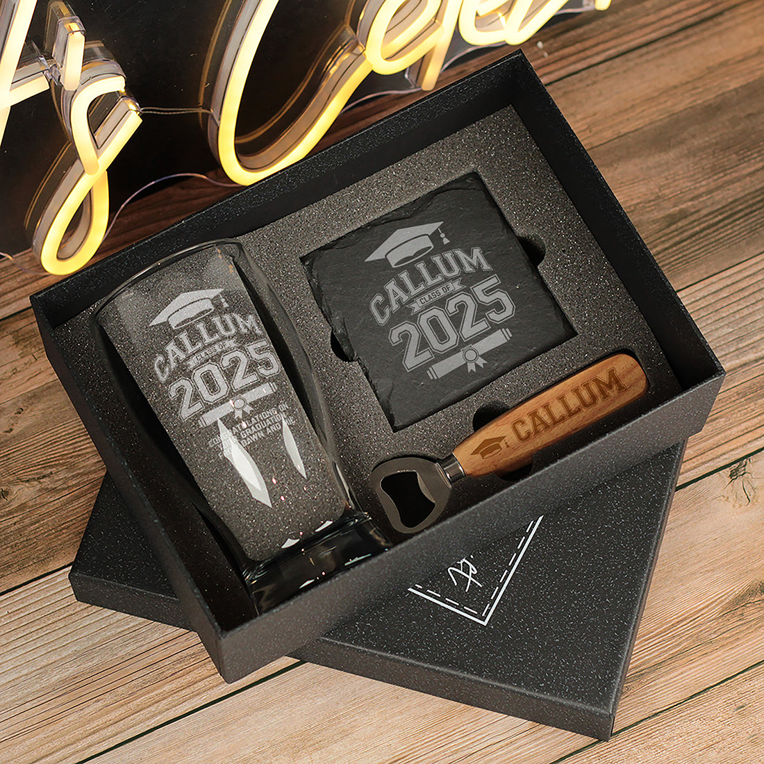 Graduation Cap Class of Keepsake Pint Glass-Love Lumi Ltd