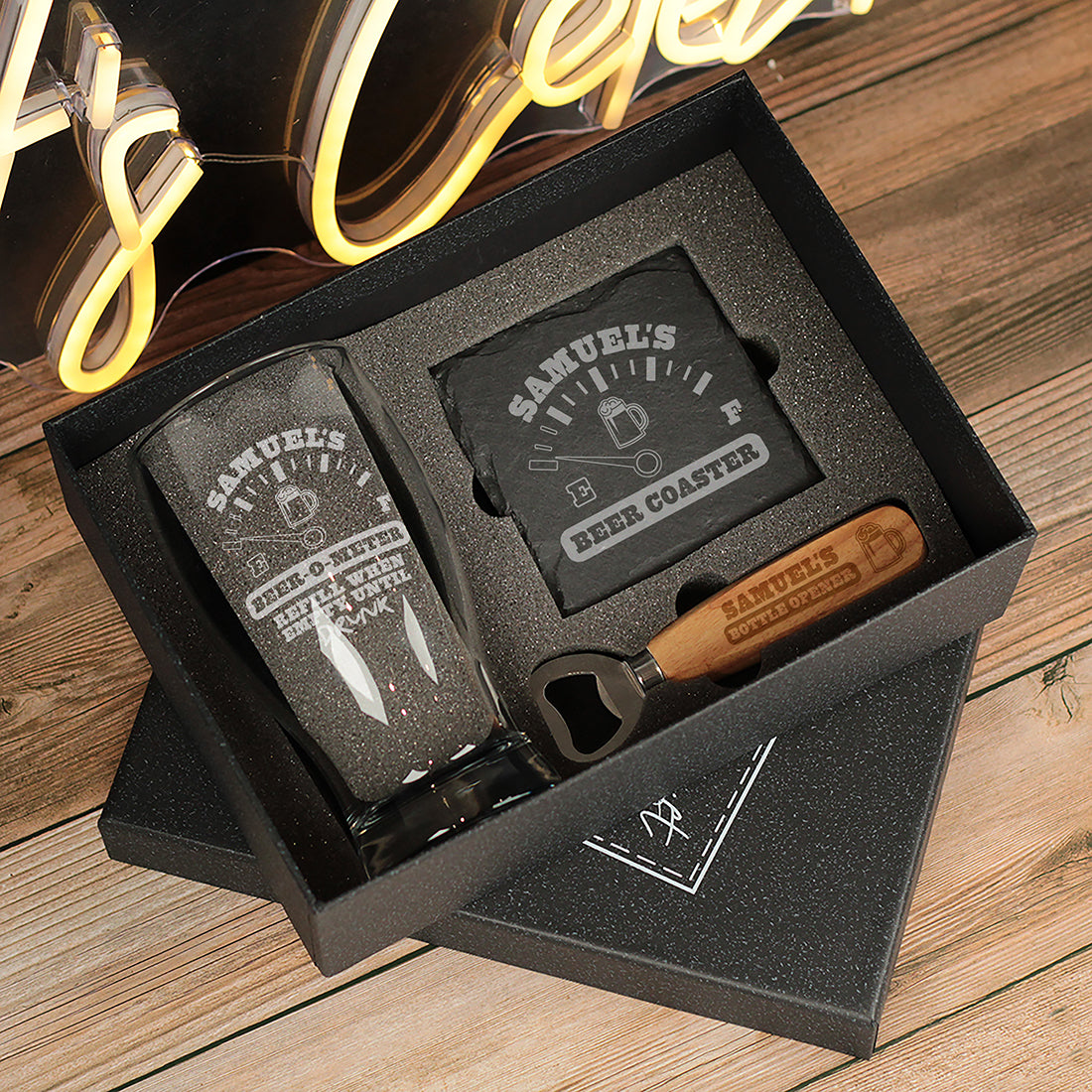 Beer-o-meter Pint Glass Boxed Gift Set