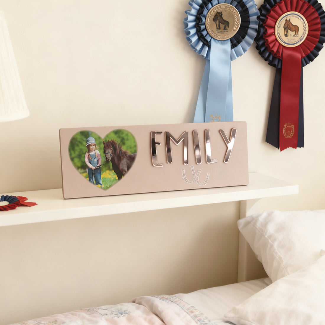 Pony Photo and Name 3D Acrylic Bedroom Sign