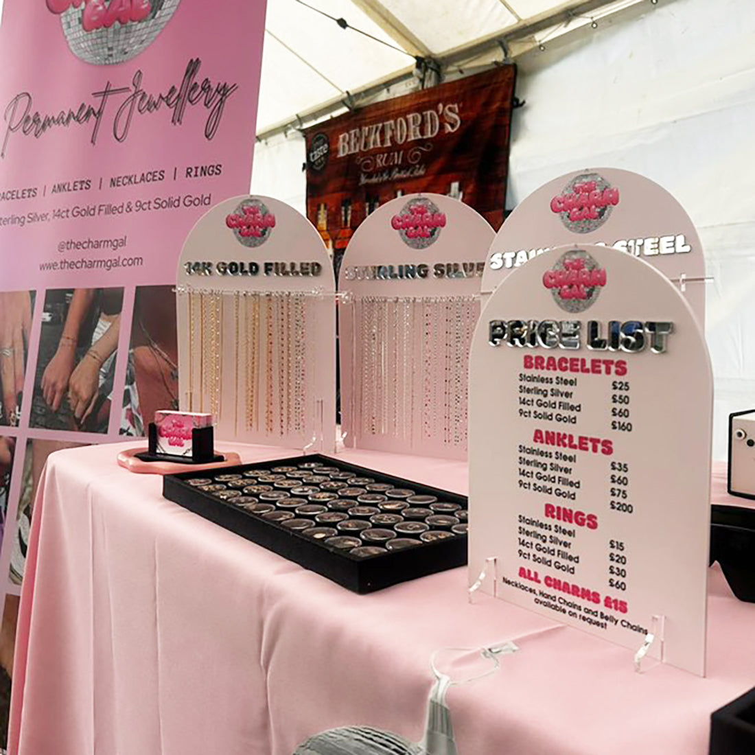 Custom Branded 3D Acrylic Permanent Jewellery Display Sign