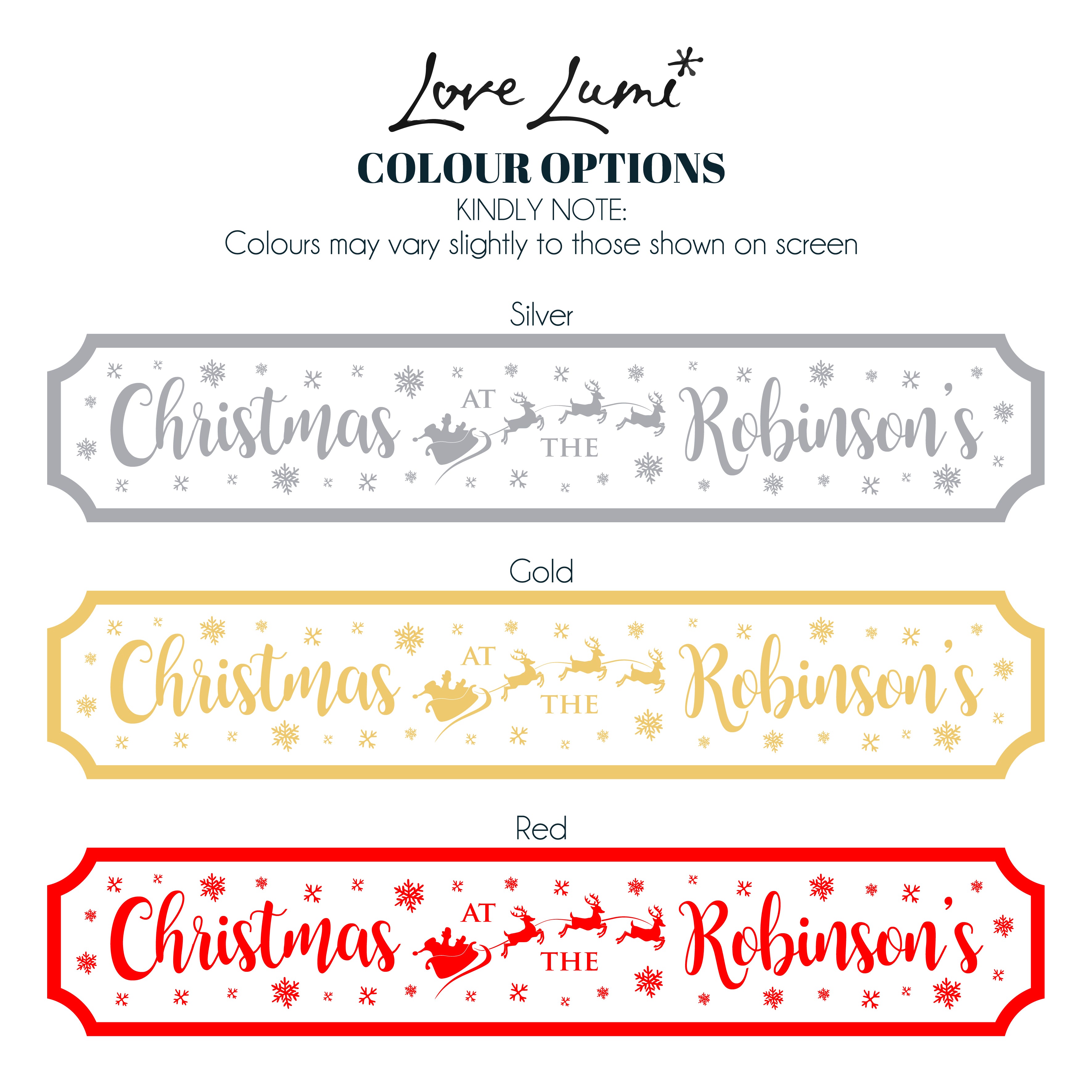 Santa's Sleigh Christmas Street Sign Decoration-Love Lumi Ltd