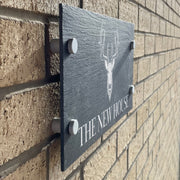 Stag Slate House Number or Name Wall Mounted Sign