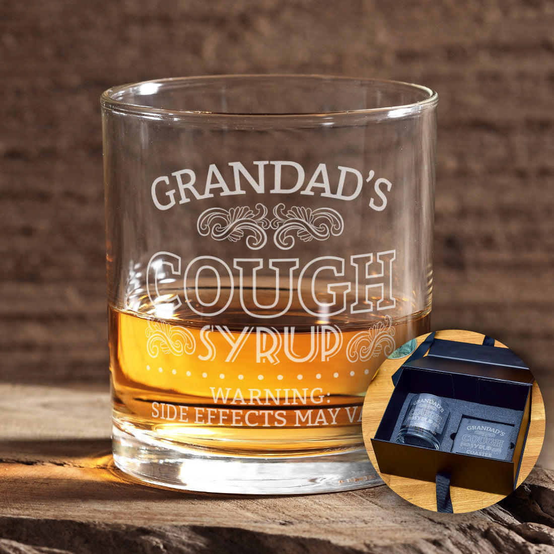 Cough Syrup Whiskey Glass Tumbler