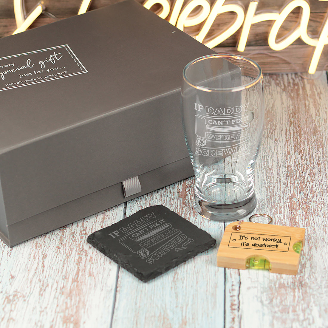 We're all screwed DIY themed Pint Glass Gift Boxed Set
