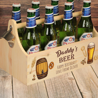 Beer Elements Gift Box Father's Day Birthday Treat Hamper Caddy with Handle