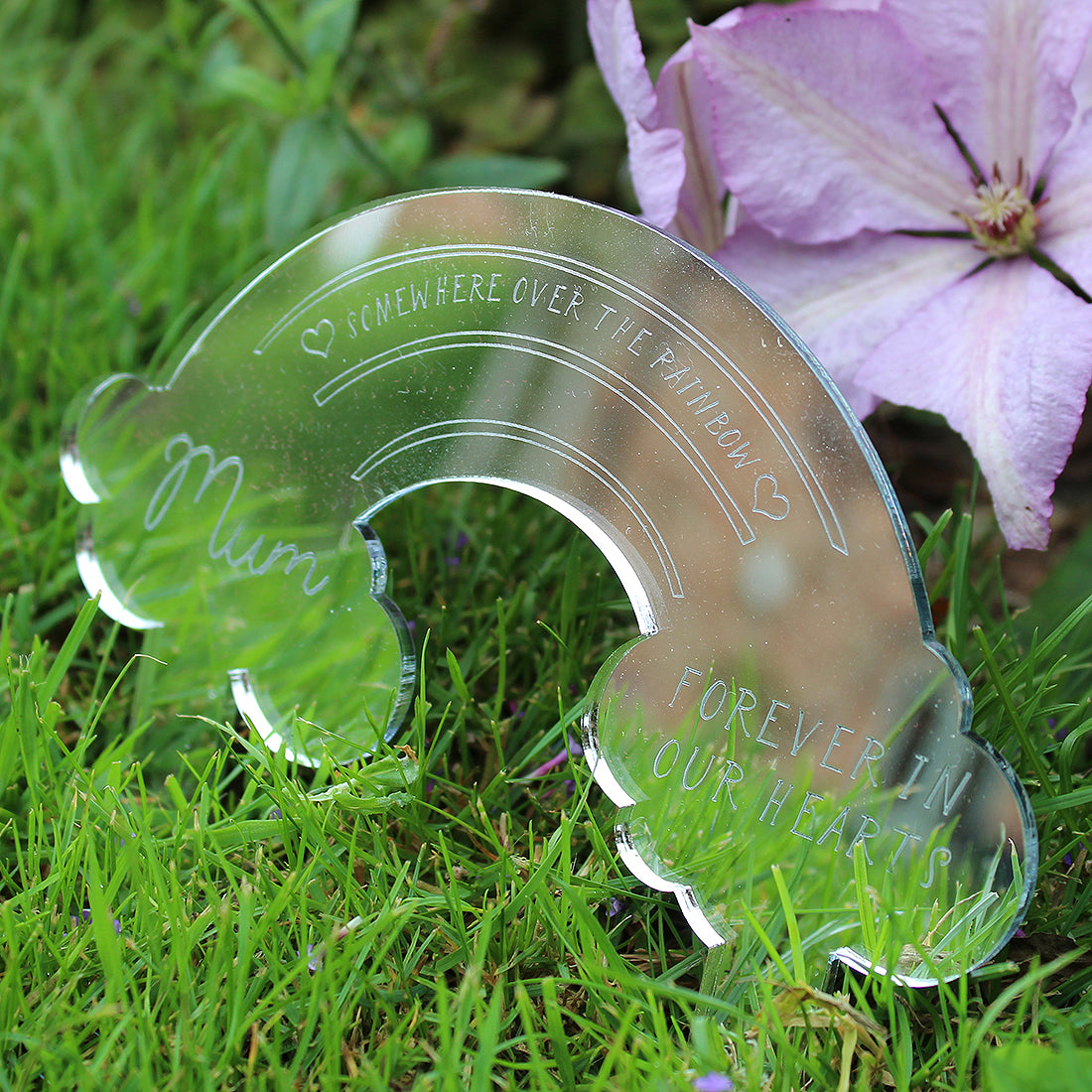 Personalised Rainbow Mirror Remembrance Keepsake-Love Lumi Ltd