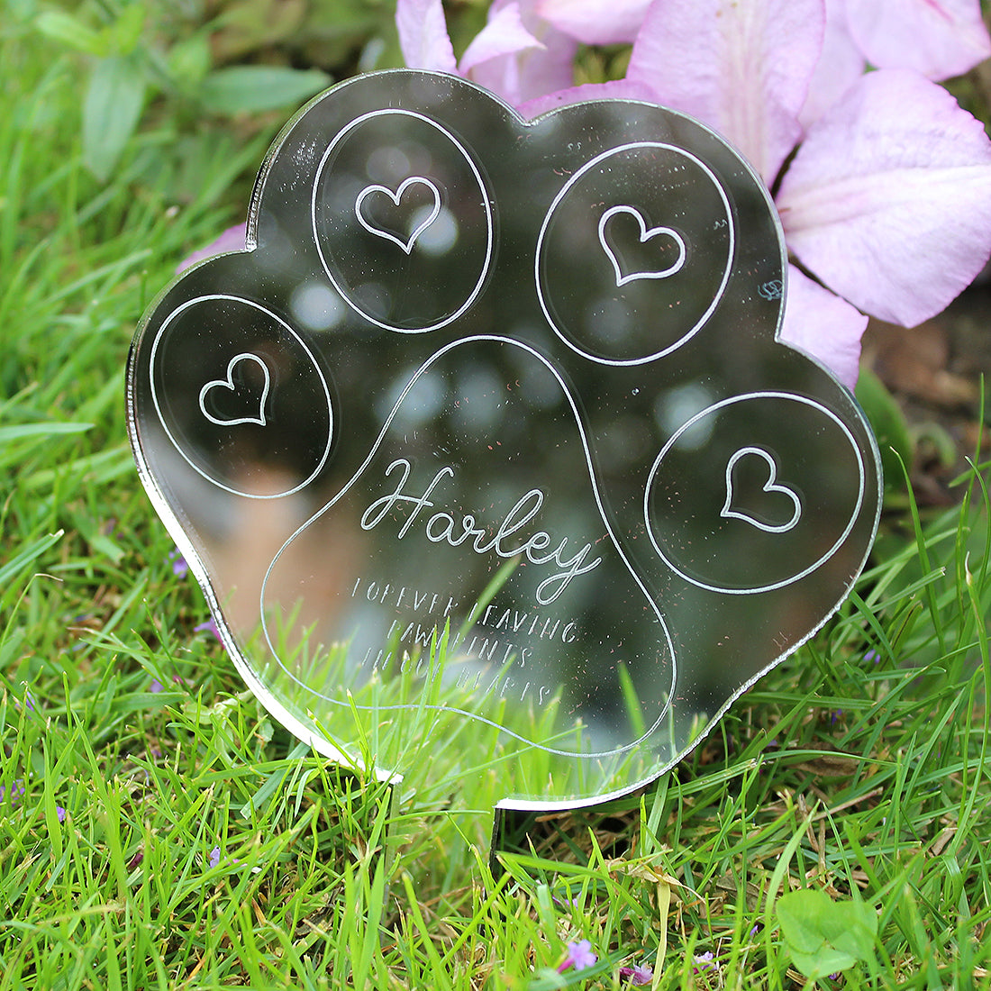 Personalised Paw Print Mirror Remembrance Keepsake-Love Lumi Ltd