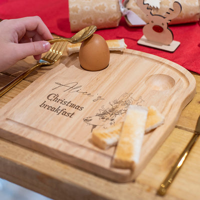 Christmas Stag Dippy Egg and Toast Breakfast Board-Love Lumi Ltd