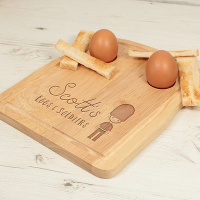 Personalised Soldier Dippy Egg and Toast Breakfast Board-Love Lumi Ltd