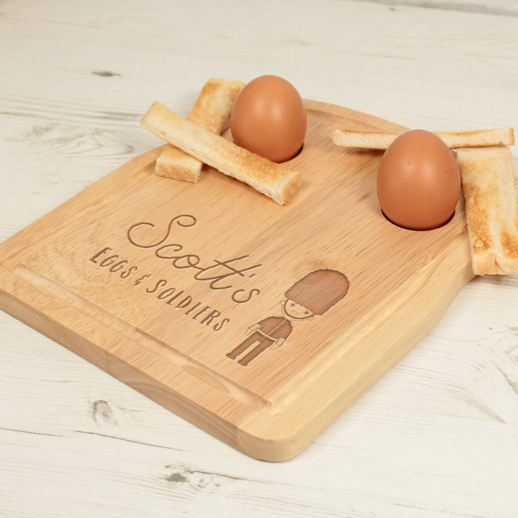 Personalised Soldier Dippy Egg and Toast Breakfast Board-Love Lumi Ltd