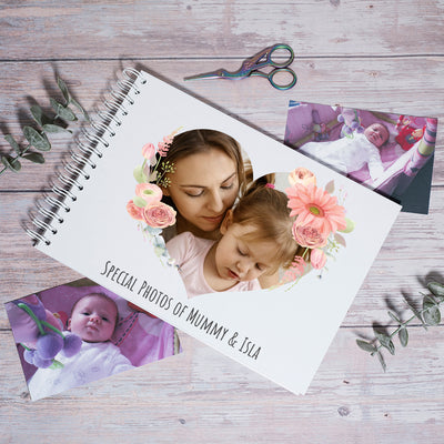 Floral Heart Special Memories Mother's Day Photo Album Memorial Scrapbook-Love Lumi Ltd