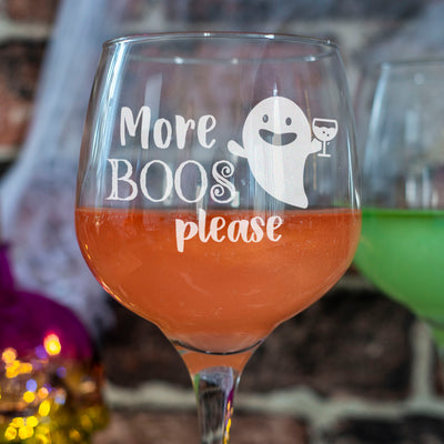 More Boos Please Halloween Large Balloon Gin Glass-Love Lumi Ltd