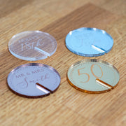 Acrylic Sparkly Circle Wine Glass Charm Party Favours-Love Lumi Ltd