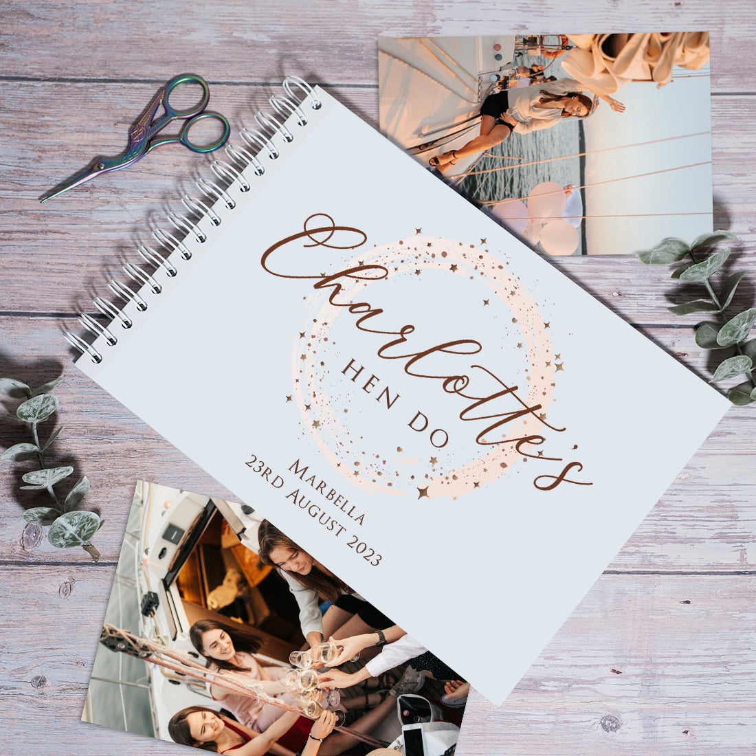 Sparkly Circle Hen Do Party Photo Album Memory Scrapbook-Love Lumi Ltd