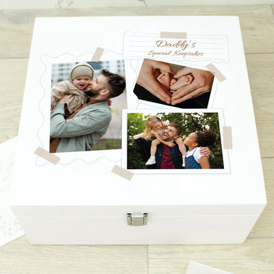 Polaroid Photo Father's or Mother's Day Family Memories Wooden Keepsake Box-Love Lumi Ltd