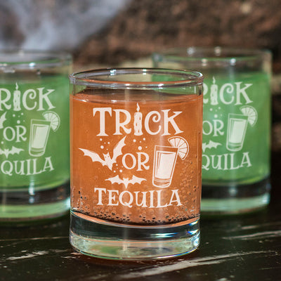 Trick or Tequila Halloween Drinks Party 65ml Shot Glasses-Love Lumi Ltd