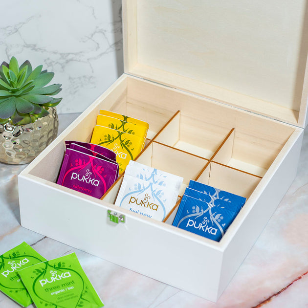 Herbal Tea Bag Organiser Storage Gift Keepsake Box – Love Lumi Ltd