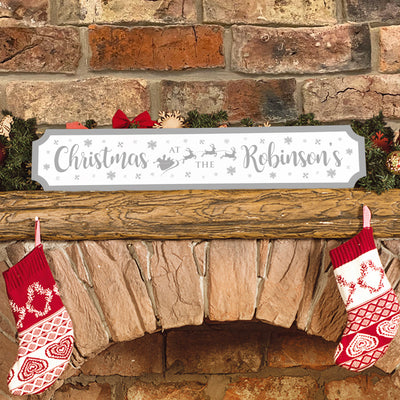 Personalised Santa's Sleigh Christmas Street Sign Decoration-Love Lumi Ltd