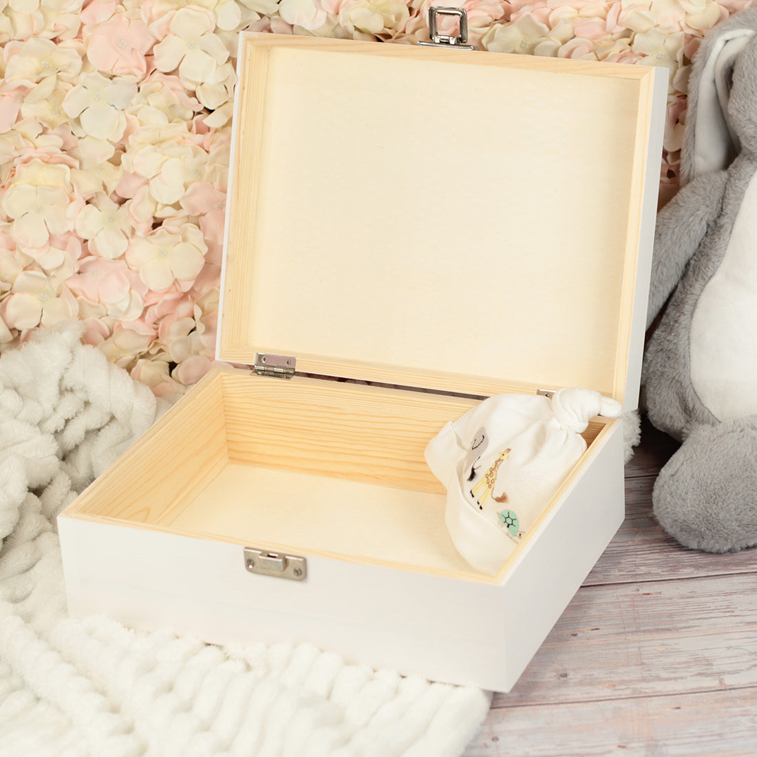 Teddy on Clouds New Baby Memory Keepsake Box