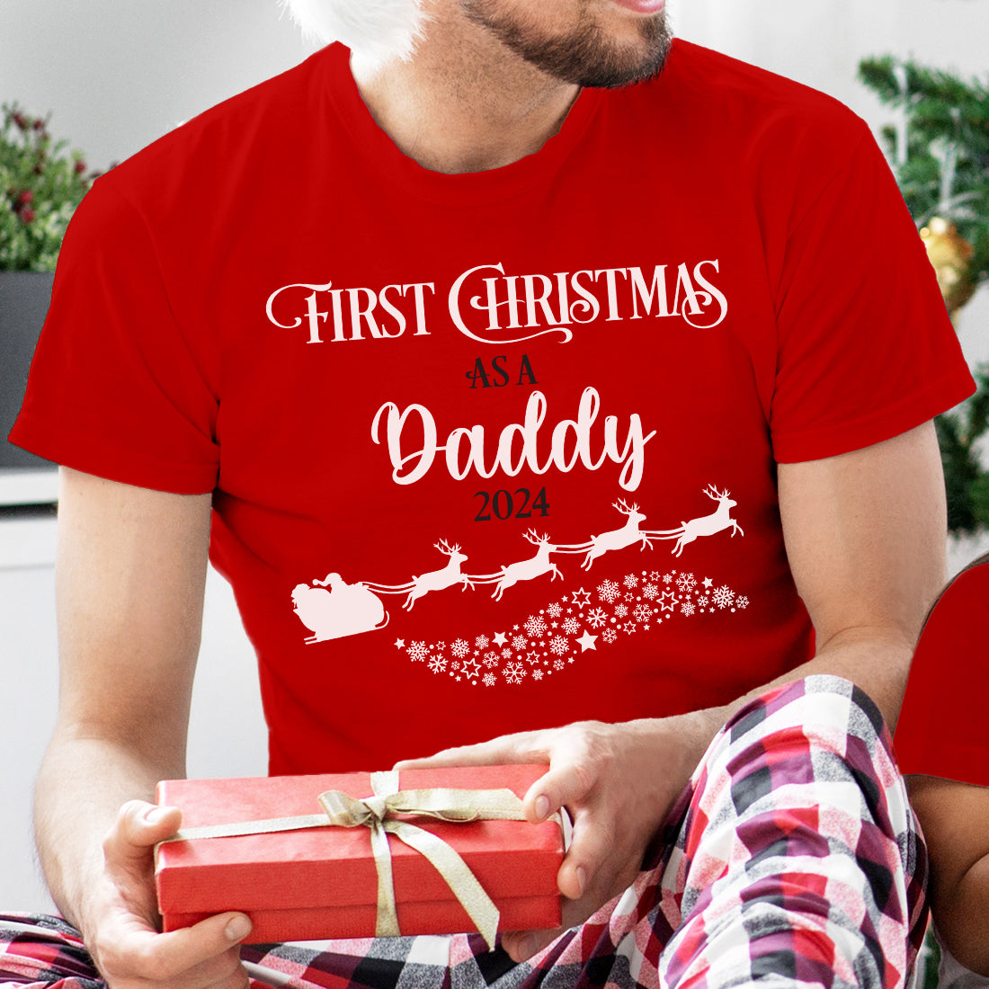 First Christmas as a Family Matching Red T-Shirts and Babygrow-Love Lumi Ltd
