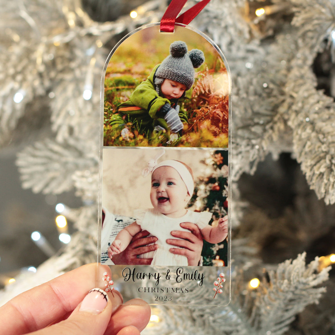 Family Photo Strip Christmas Tree Decoration Bauble-Love Lumi Ltd