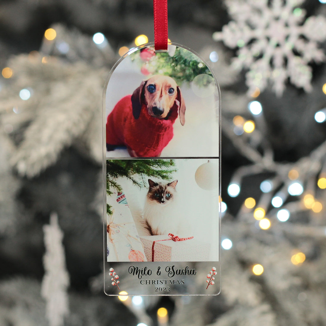 Family Photo Strip Christmas Tree Decoration Bauble-Love Lumi Ltd