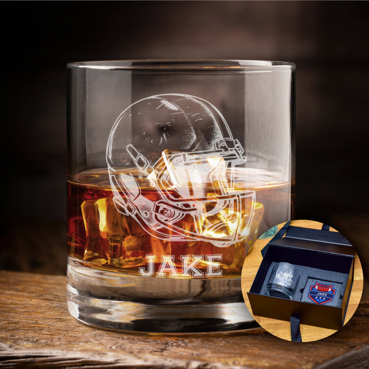 American Football Varsity Whiskey Glass Tumbler