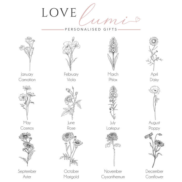 Birth Flower Seeds And Champagne Flute Birthday Gift Set