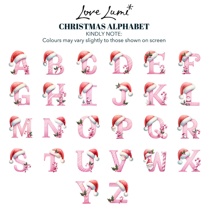 Personalised Large Christmas Alphabet Cotton Santa Gift Sack-Love Lumi Ltd