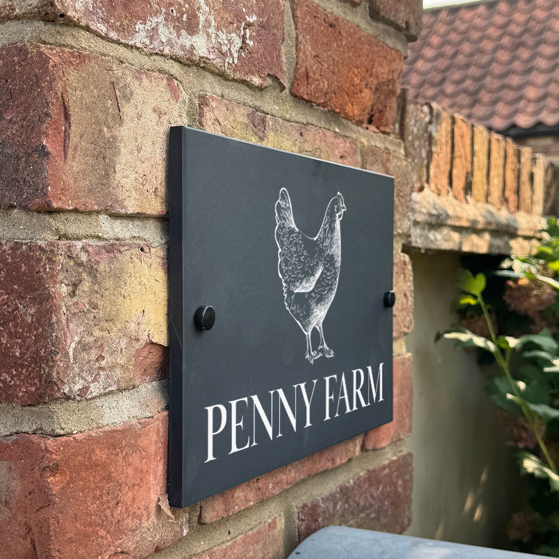 Chicken Slate House Number or Name Wall Mounted Sign