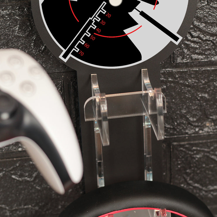 Personalised Wall Mounted Crosshair Controller and Headset Holder Gaming Display