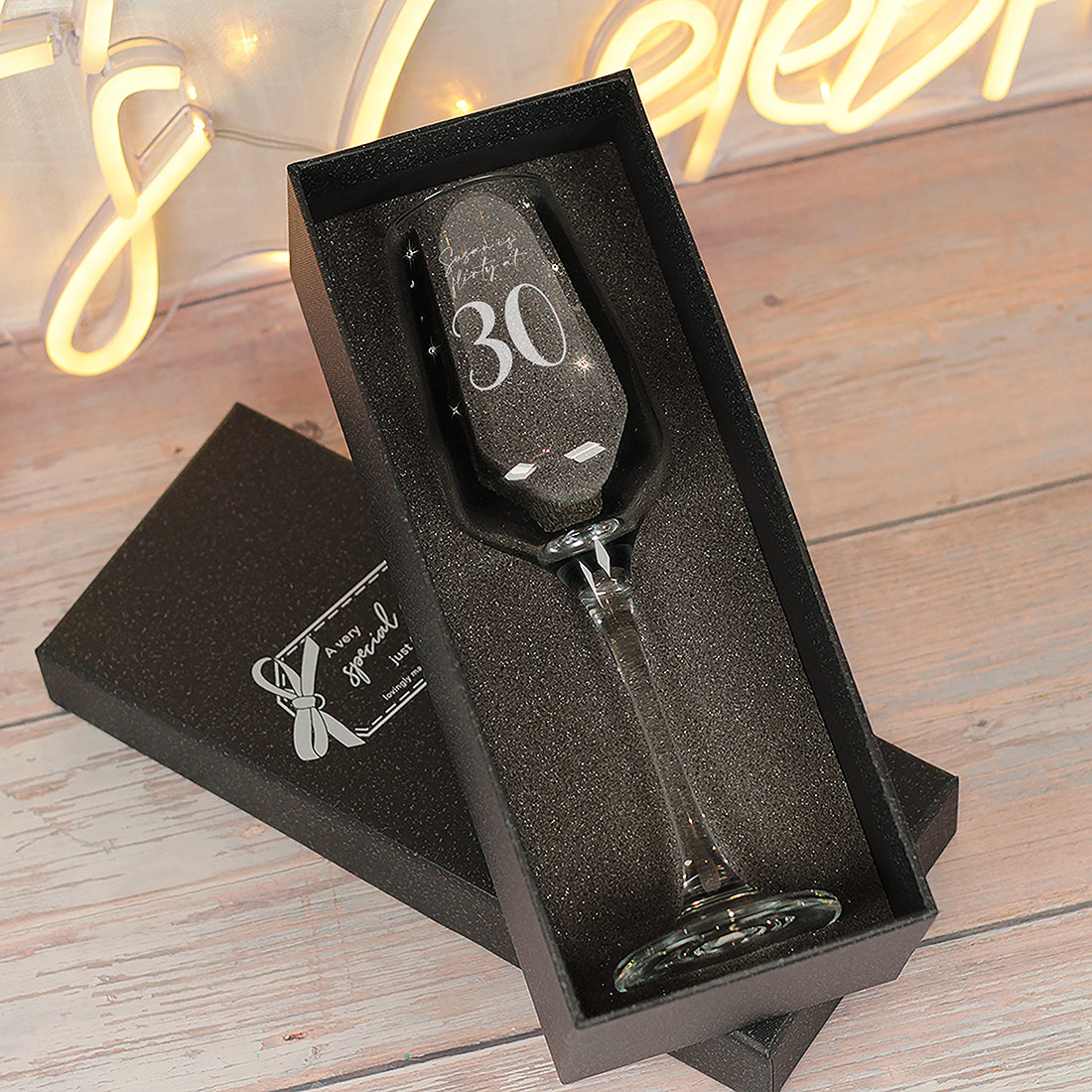 30th Birthday Diamante Embellished Champagne Flute