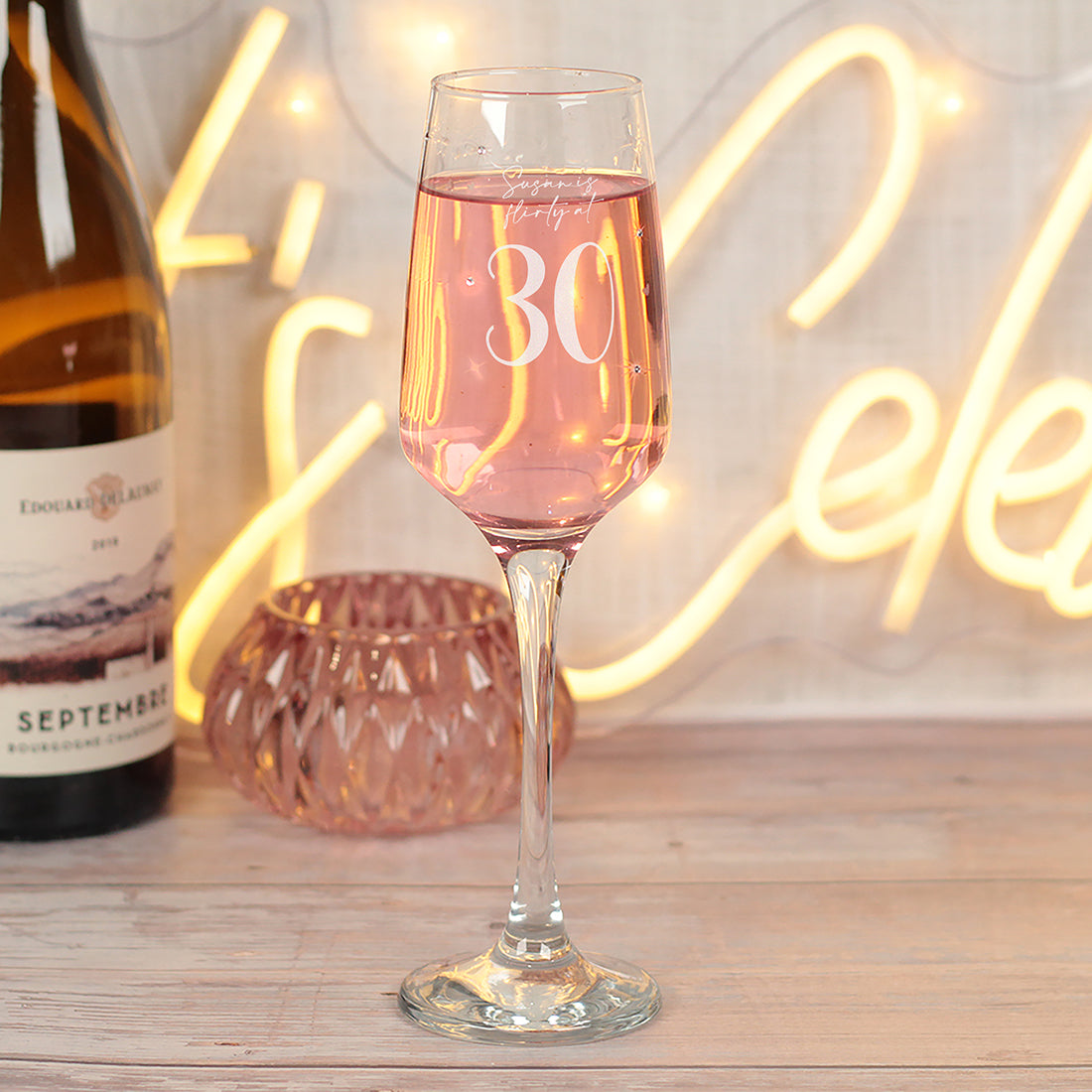30th Birthday Diamante Embellished Champagne Flute