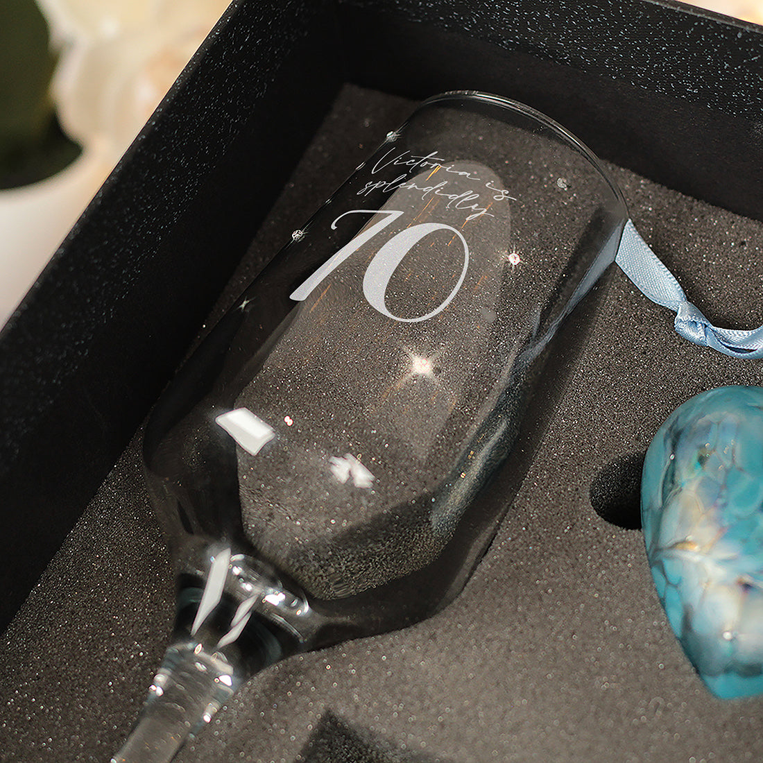 70th Birthday Diamante Embellished Champagne Flute