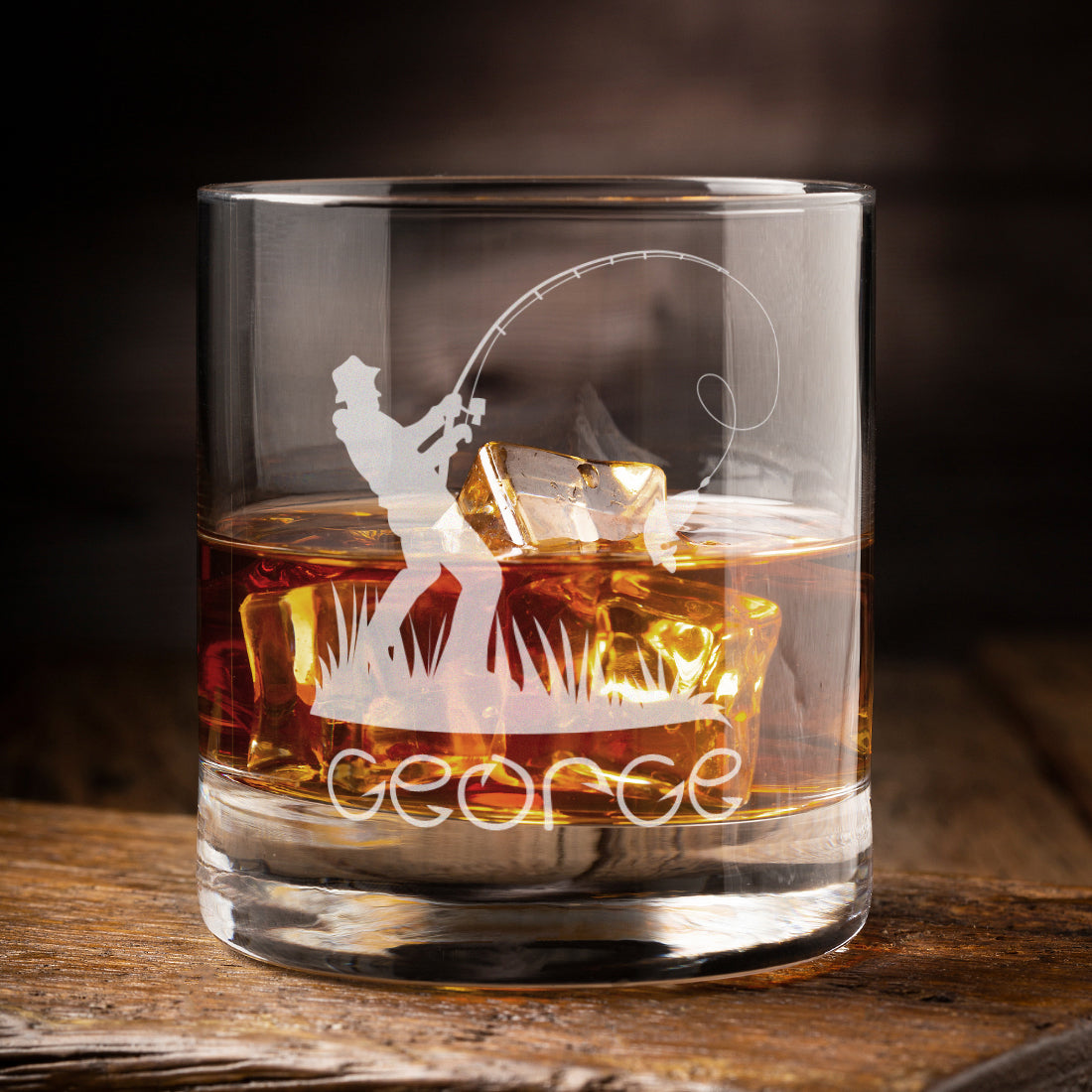 Fisherman Whiskey Glass Tumbler Gift Set