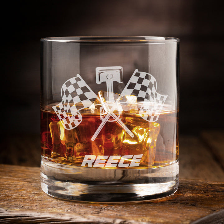 Racing Car Whiskey Glass Tumbler