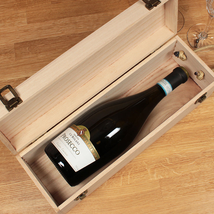 80th Birthday Hinged Wooden Champagne Bottle Box-Love Lumi Ltd